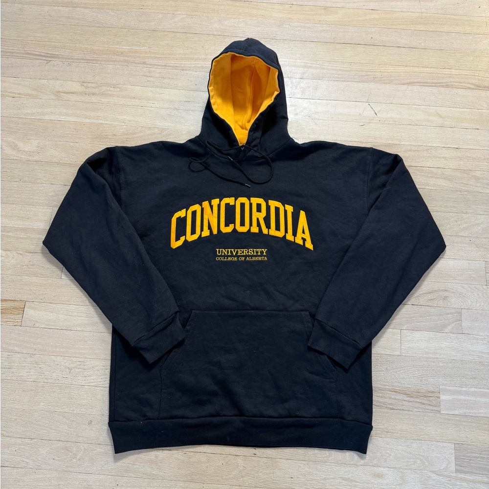 Concordia university Black and Yellow Men's Hoodie men’s size large